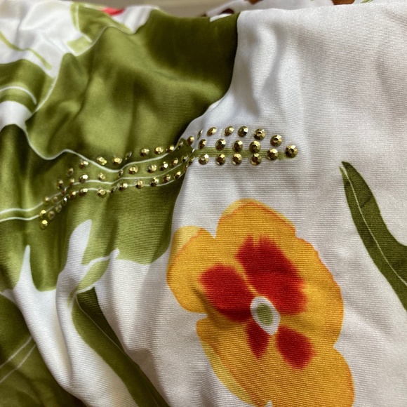 Floral Print w Embellishments Bathing Suit - Picture 9 of 16